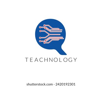 Creative Modern Alphabet Latter Technology Logo and Icon Victor Illustration.