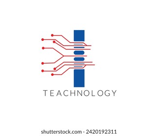 Creative Modern Alphabet Latter Technology Logo and Icon Victor Illustration.