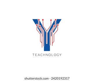 Creative Modern Alphabet Latter Technology Logo and Icon Victor Illustration.