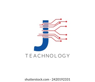 Creative Modern Alphabet Latter Technology Logo and Icon Victor Illustration.