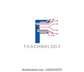 Creative Modern Alphabet Latter Technology Logo and Icon Victor Illustration.