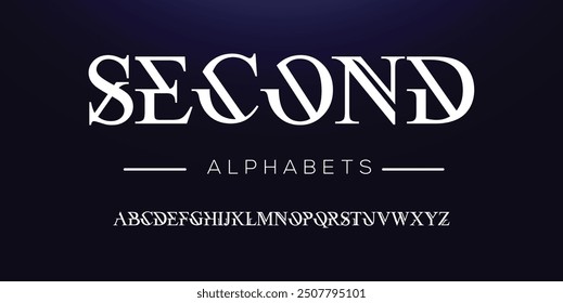 creative modern alphabet. Typography with modern regular and number. minimalist style fonts set. vector illustration