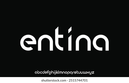 creative modern alphabet. Typography with modern regular and number. minimalist style fonts set. vector illustration