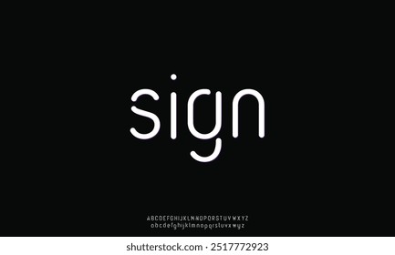 Alfabeto moderno creativo. Tipografía con regular moderno y número. conjunto de Fuentes de estilo minimalista. Ilustración vectorial