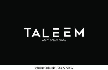creative modern alphabet. Typography with modern regular and number. minimalist style fonts set. vector illustration