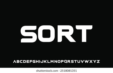 Creative modern alphabet. Typography with modern regular and number. minimalist style fonts set. vector illustration