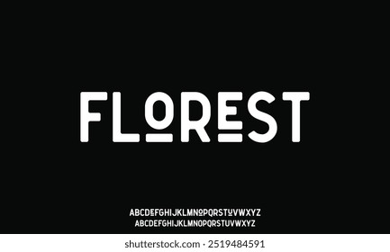 creative modern alphabet. Typography with modern regular and number. minimalist style fonts set. vector illustration