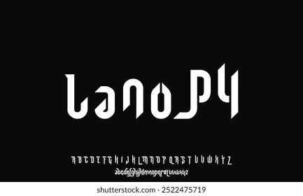 creative modern alphabet. Typography with modern regular and number. minimalist style fonts set. vector illustration