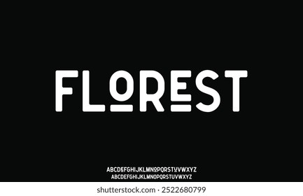 creative modern alphabet. Typography with modern regular and number. minimalist style fonts set. vector illustration