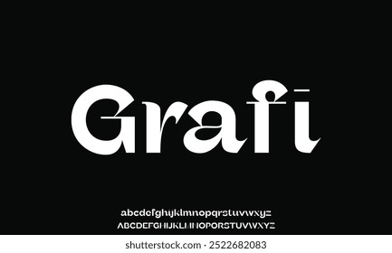 creative modern alphabet. Typography with modern regular and number. minimalist style fonts set. vector illustration