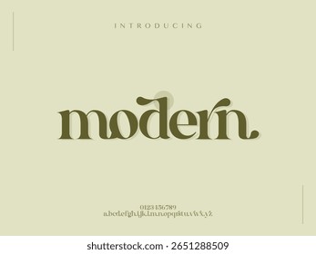Creative modern alphabet. Typography with modern regular and number. minimalist style fonts set. vector illustration