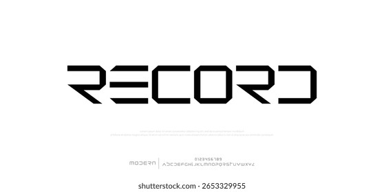 creative modern alphabet. Typography with modern regular and number. minimalist style fonts set. vector illustration