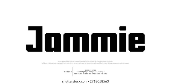 alfabeto moderno criativo. Tipografia com regular moderno e número. fontes estilo minimalista conjunto. ilustração vetorial