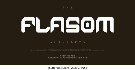 creative modern alphabet. Typography with modern regular and number. minimalist style fonts set. vector illustration