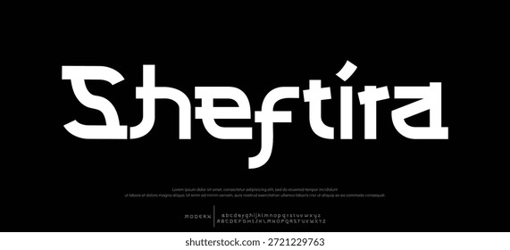 alfabeto moderno criativo. Tipografia com regular moderno e número. fontes estilo minimalista conjunto. ilustração vetorial