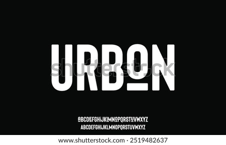 creative modern alphabet. Typography with modern regular and number. minimalist style fonts set. vector illustration