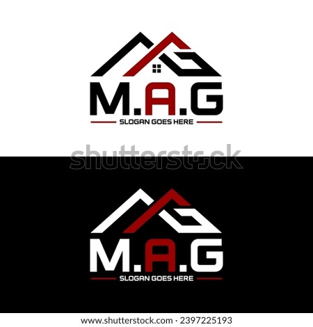 Creative Modern AMG And MAG Logo Design Idea. Letter MAG Home logo for construction company