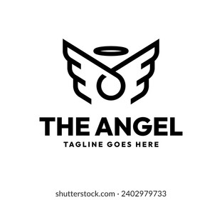 Creative modern the angel logo design