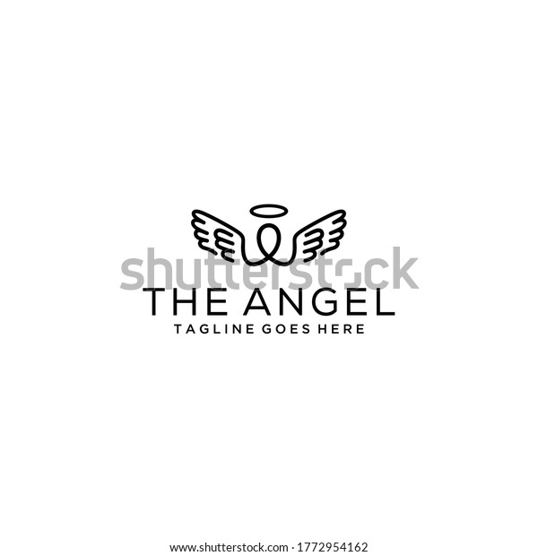 Creative Modern Angel Logo Design Stock Vector (Royalty Free) 1772954162