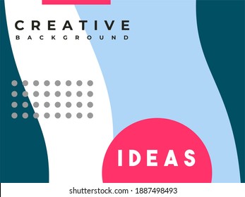 Creative Modern Astract White Background With Memphis Style. Suitable For Presentation, Banner, Flyer, Social Media