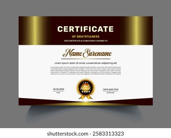 Creative Modern award diploma certificate design template