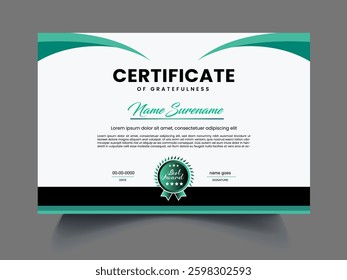 Creative Modern award diploma certificate design template