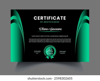 Creative Modern award diploma certificate design template