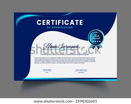 Creative Modern award diploma certificate design template