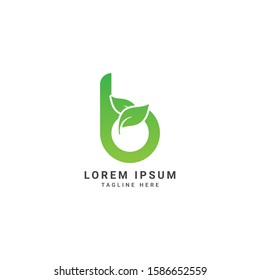 creative and Modern b letter company logo, clean design. ecology logo. letter b icon vector. leaf logo 