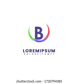 creative modern B logo letter simple design concept
