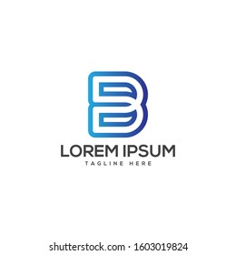 creative and modern B Logo.B Letter Design Vector Illustration Modern Monogram icon