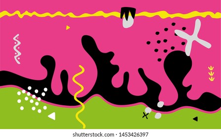 Creative and modern background with abstract shapes.