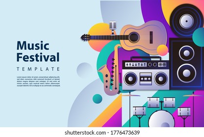 Creative modern background design based music theme style.