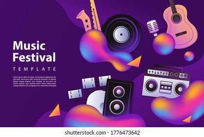 Creative modern background design based music theme style.
