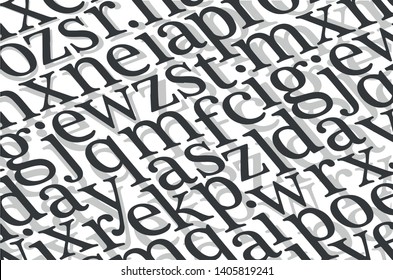 Creative and modern background with letters.