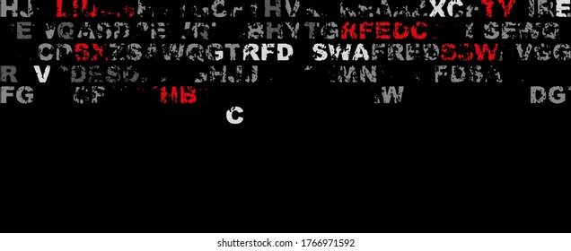Creative and modern background with letters.	