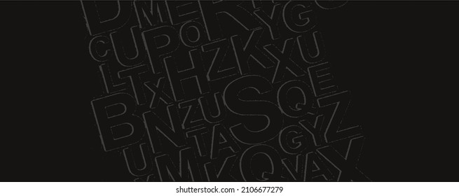 Creative and modern background with letters.	