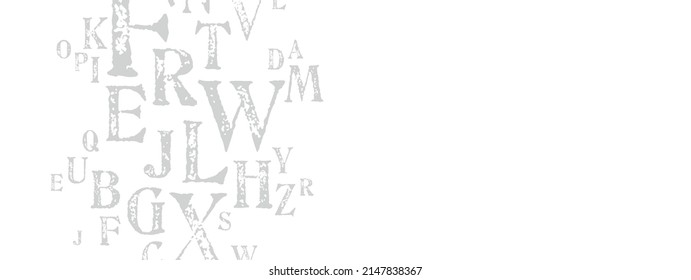 Creative and modern background with letters.	