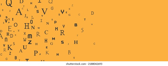 Creative and modern background with letters.	