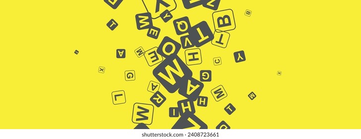 Creative and modern background with letters.	