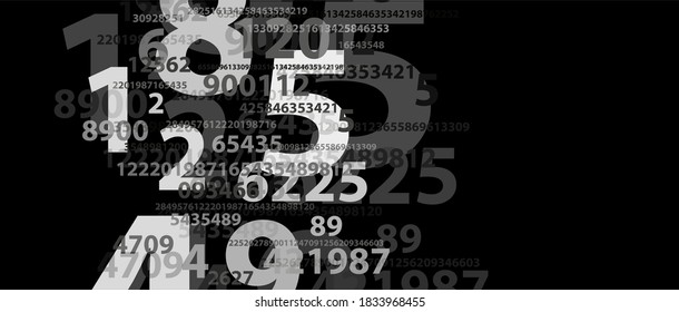 Creative and modern background with numbers.	