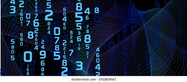 Creative and modern background with numbers.