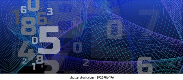 Creative and modern background with numbers.