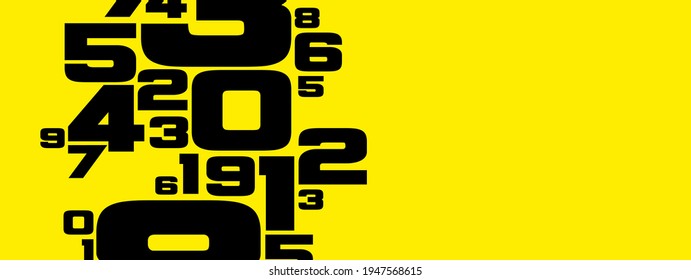 Fondo creativo y moderno con números.	