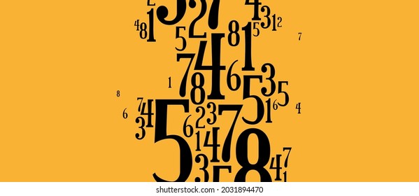 Creative and modern background with numbers.	