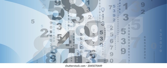 Creative and modern background with numbers.