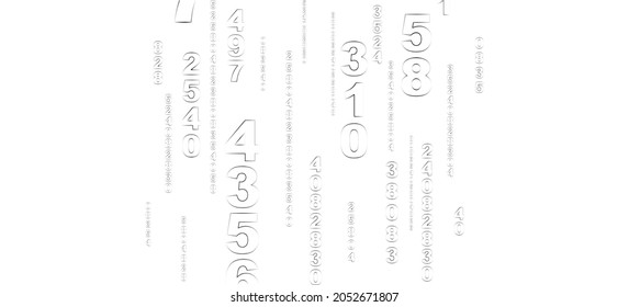 Fondo creativo y moderno con números.