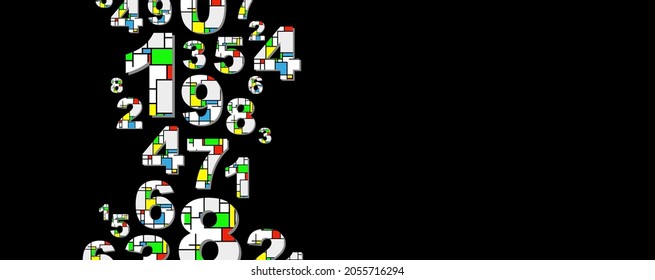 Creative and modern background with numbers.