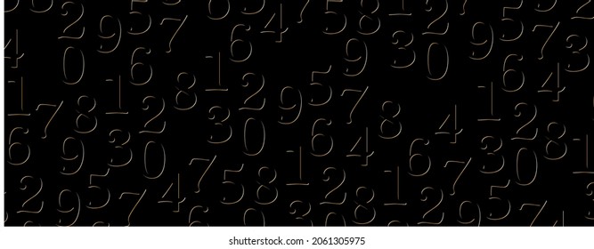 Creative and modern background with numbers.