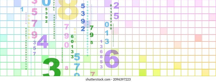 Creative and modern background with numbers.